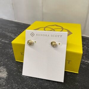 Kendra Scott Gold Presleigh Love Knot Earrings